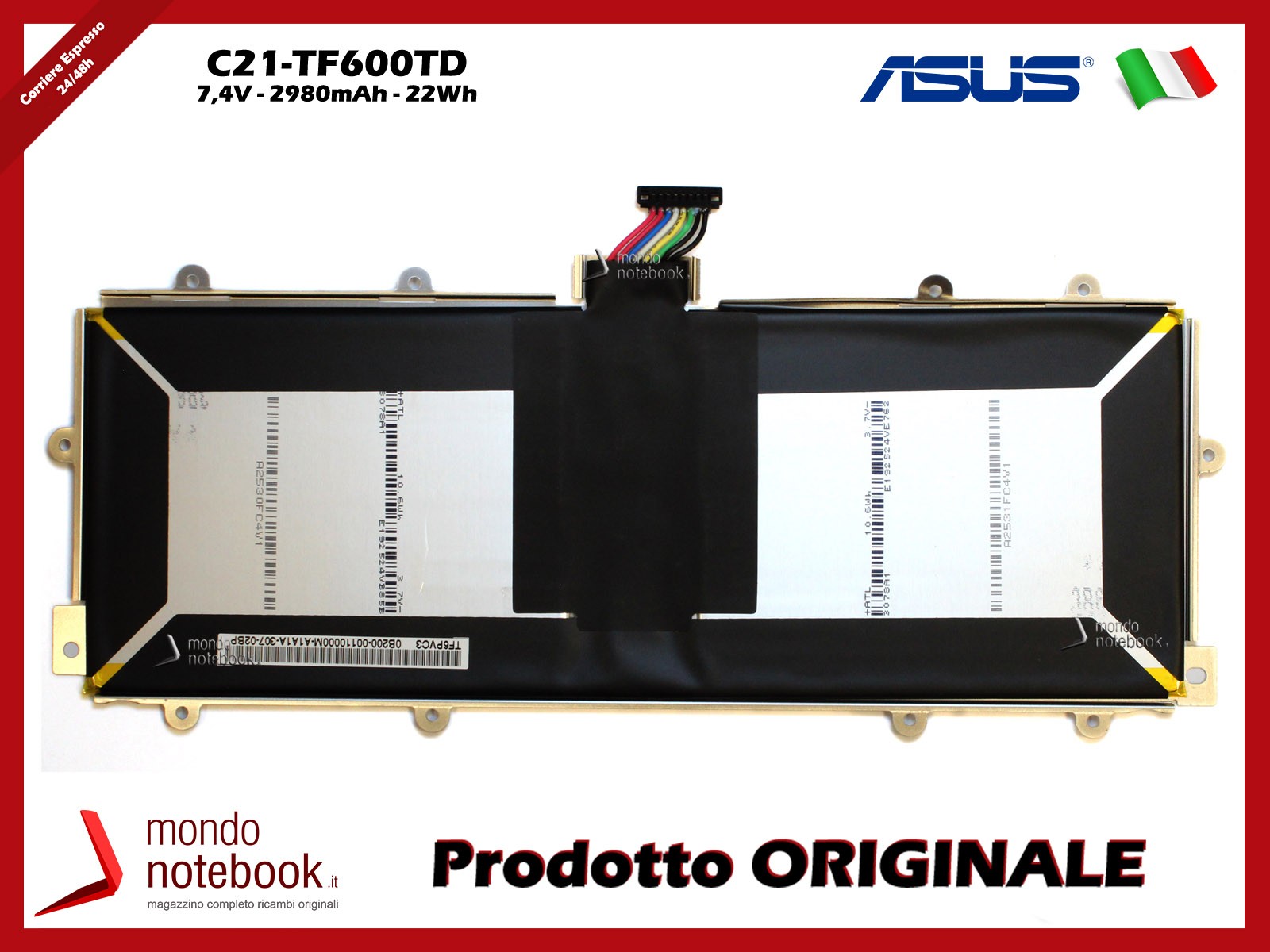 Ricambio Batteria ASUS VivoTab RT TF600T TF600TG Originale