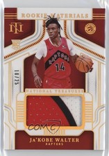 2024-25 Panini National Treasures Rookie Materials Prime /25 Ja'Kobe Walter 1co7