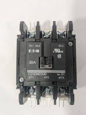 Eaton C25DND330 Definite Purpose Contactor 3-Pole 30A 240VAC Coil Screw Terminal
