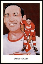 Jack Stewart 1983 Cartophilium Hockey Hall of Fame Postcards #N15 Red Wings