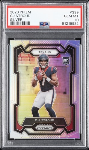 2023 PANINI PRIZM SILVER PRIZM #339 CJ STROUD PSA 10