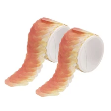 2 Rolls Petal Washi Tape, Colored Decorative Tape, Large Orange