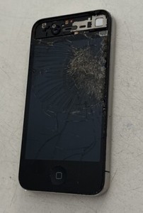 Apple iPhone 4 16GB Schwarz Ungeprüft Teilespender Glasbruch