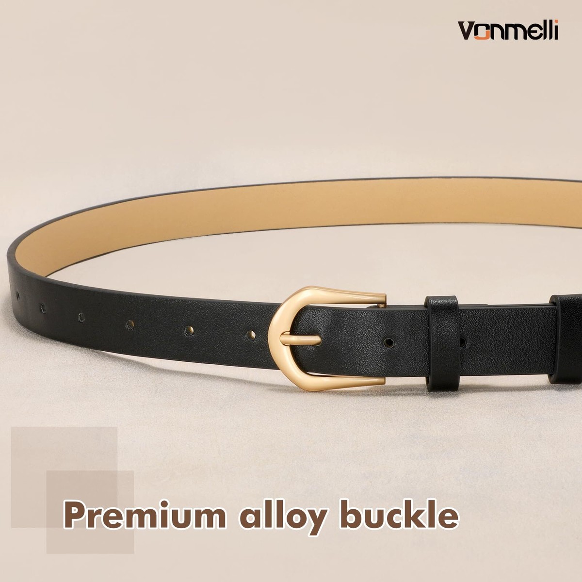 4 Pack Womens Thin Leather Belt Skinny Waist Belts for Women  display picture 1