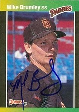 Mike Brumley autographed Baseball Card (San Diego Padres) 1989 Donruss #302
