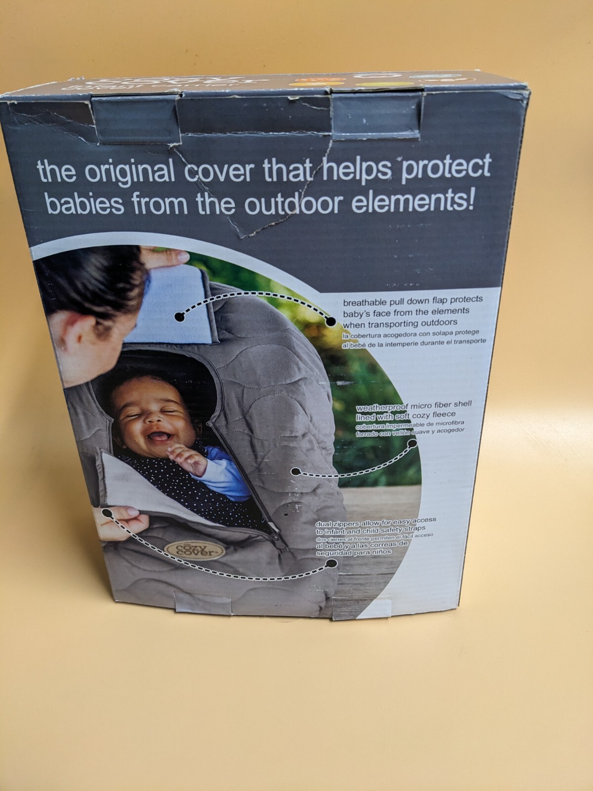 Cozy Cover Infant Carrier Cover Secure Baby Car Seat Cover Gray