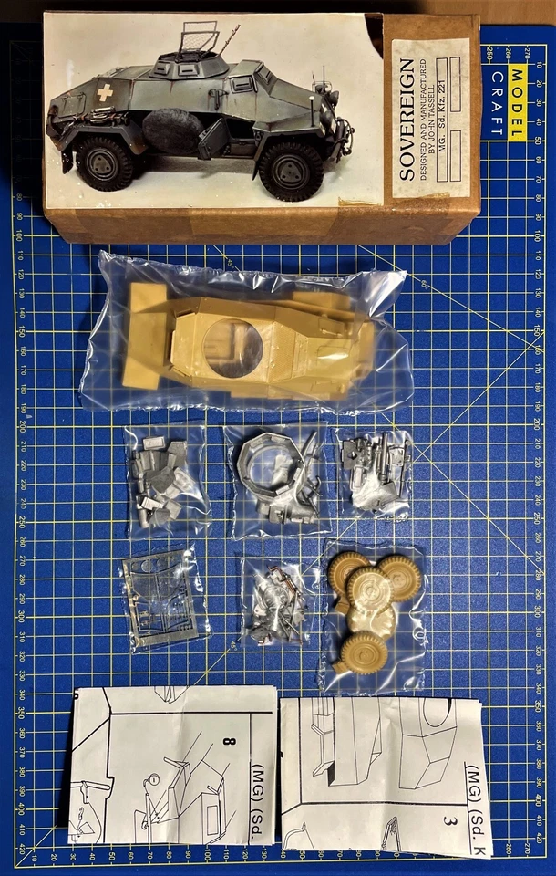 SOREVEREIGN 2000 S2KV008 - MG. Sd. Kfz. 221 - 1/35 RESIN KIT - Immagine 2 di 2