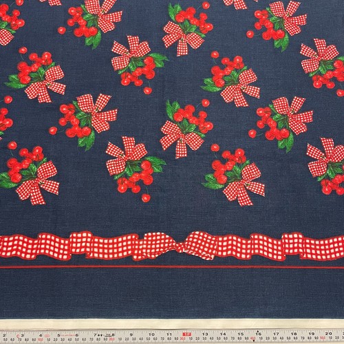 Vtg 1996 Daisy Kingdom Cherries All Over & Microcheck 6yard Cotton Fabric Bundle - Picture 2 of 4