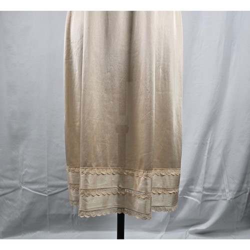 Vintage Sears 'The Doesn't Slip' Anti-Cling Nude Silky Nylon & Lace Sexy Slip 38 - Picture 4 of 11