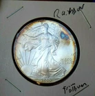 AMERICAN SILVER EAGLE 2000 GEM BU STUNNING PERIPHERAL RAINBOW NICE COLOR