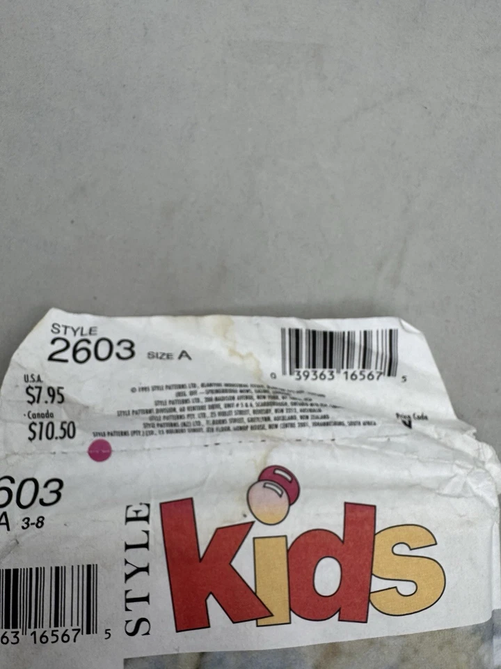 Style Kids 2603 Childs Size 3 4 5 6 7 8 Historical Costumes Dress Pants Pattern - Image 3 of 4