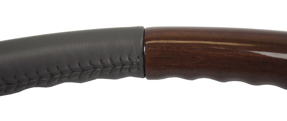 Volante Cadillac DeVille Seville 2002-2004 cuero gris oscuro con madera nuevo Foto 3 de 4