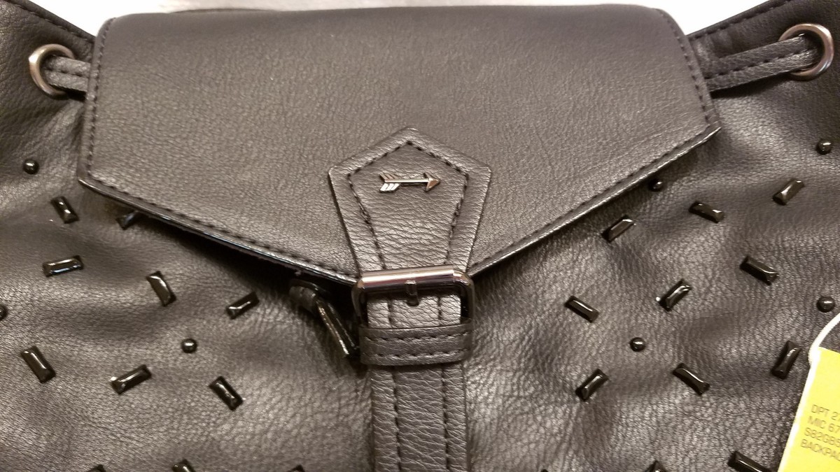 NEW Gianni Bini Black Studded Backpack Adjustable Removable  display picture 1