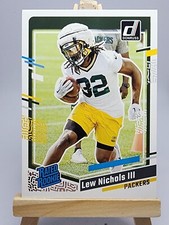 Lew Nichols III Rated Rookie RC 2023 Donruss Football Card 335 Green Bay Packers