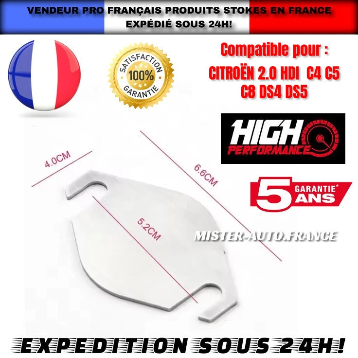 Plaque Suppression Vanne EGR Bouchon Obturation Citroën 2.0 HDI C4 C5 C8 DS4 DS5