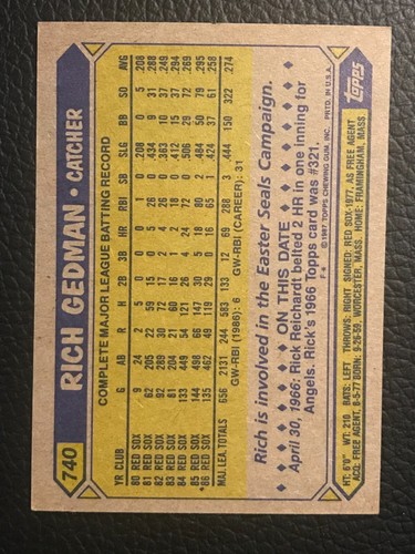 1987 Topps Baseball - Pick A Card -#601 - #792 - Picture 308 of 446