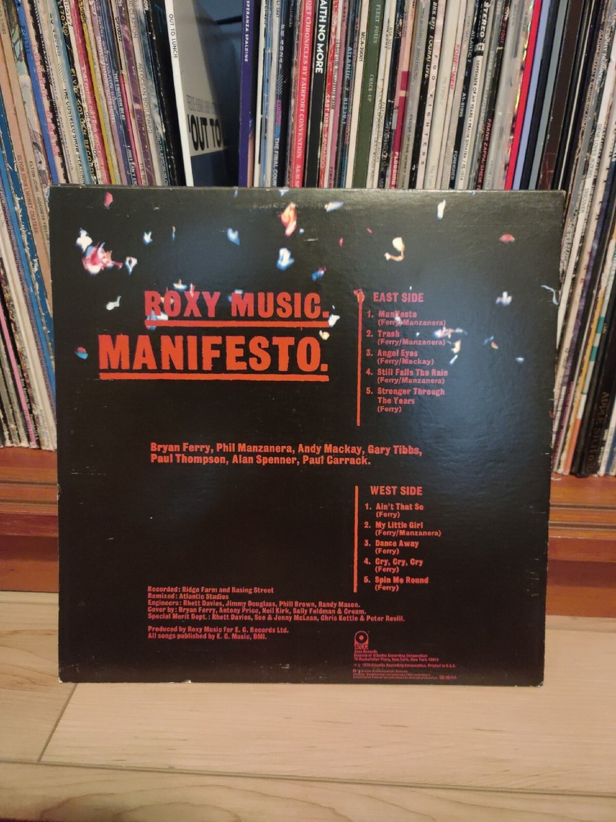 Roxy Music 1979 Manifesto vinyl LP, Bryan Ferry | eBay