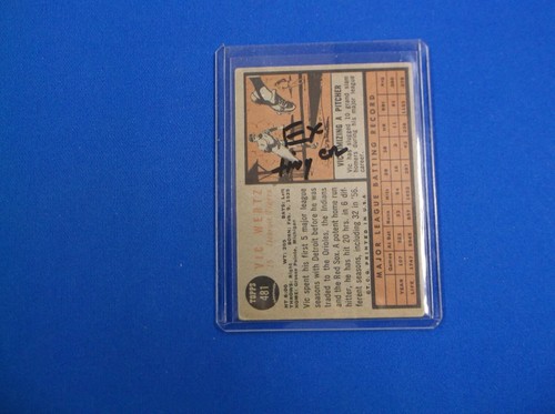 1962 Topps Baseball Hi # 481 Vic Wertz EX tiny crease - Picture 2 of 2