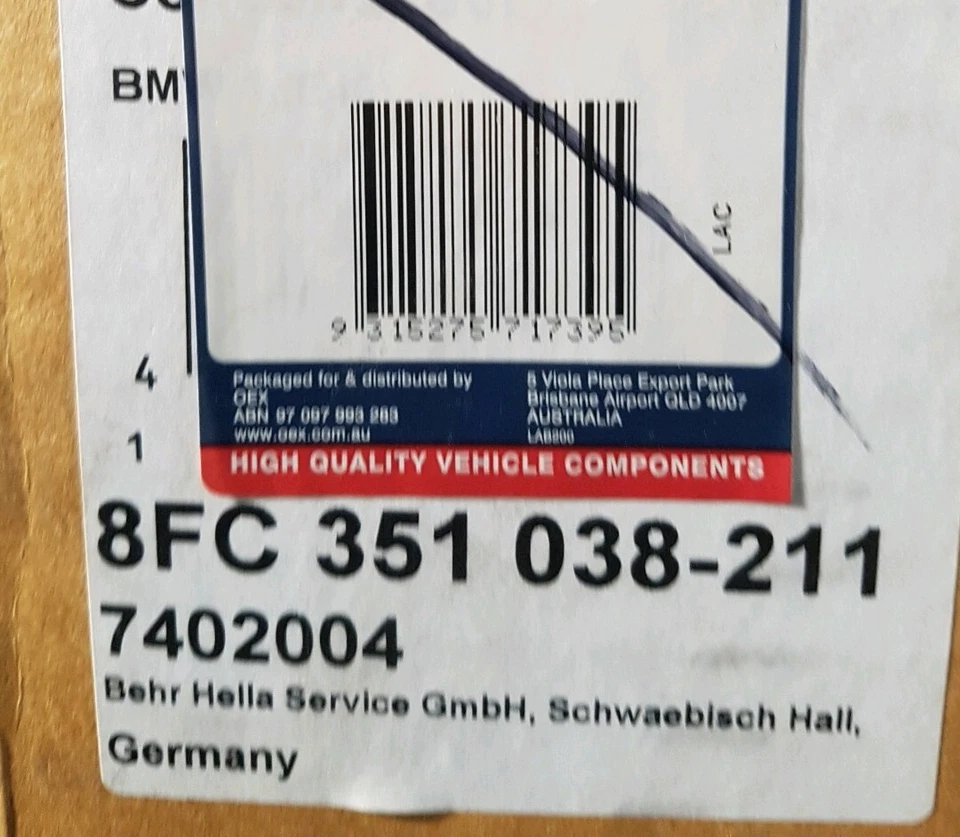 CONDENSADOR AIRE ACONDICIONADO CNX638 Trajes BMW SERIE X3 E83 11/2005 = 8FC351038211 Foto 4 de 4