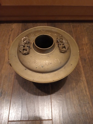 Vintage Korean Solid Brass Hot Pot Brazier Sin Sul Ro Steamer - Picture 2 of 8