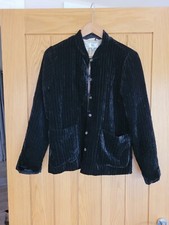 Archive Noa Noa Quilted Velvet Jacket Black Size 8 (36)