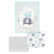 Parent's Choice Toddler Elephant Microfiber Washable Nursery-in-a-Bag Sets, Crib