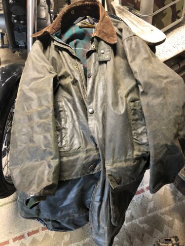barbour northumbria waxed coat size 40 vintage - Picture 1 of 10