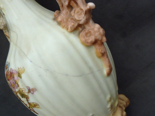 LOVELY ANTIQUE VICTORIAN BLUSH VASE 1890S PORCELAIN CONTINENTAL /WORCESTER STYLE - Picture 8 of 15