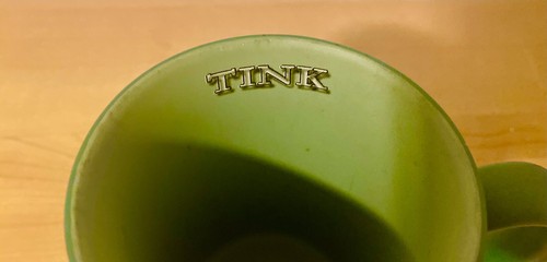 Disneyland "Tink" Tinkerbell Illustration Animation Teal Coffee Mug Cup - Picture 7 of 10