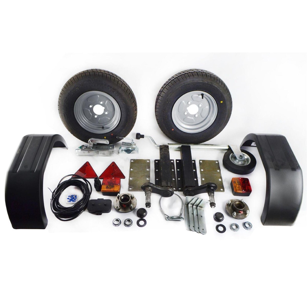 750Kg Trailer Kit Suspension Units Hitch Lights Mudguards Towing