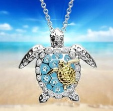 Gorgeous Sea Turtle Pendant Necklace Creative Fashion Jewelry Women Girls Gift