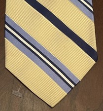Vintage Tommy Hilfiger Blue Gold Repp Imported Silk Men  s Neck Tie Made In Usa