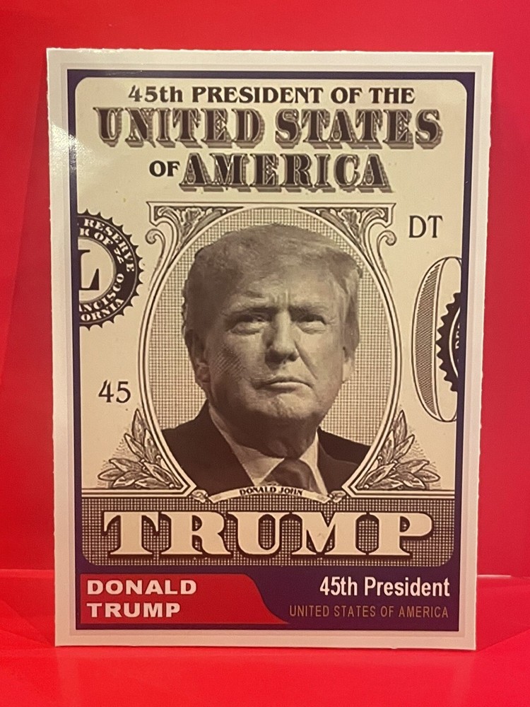 Donald Trump 2024 “Banknote” Custom ACEO Card MAGA 50% Donated 2 Team Trump