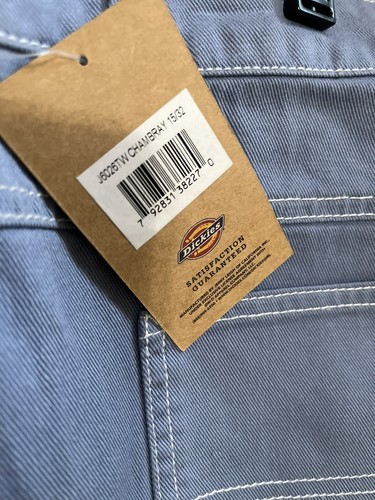 Dickies women Durable Twill Carpenter Shorts size 15 /32 Chambray Blue 3" inseam - Picture 6 of 9