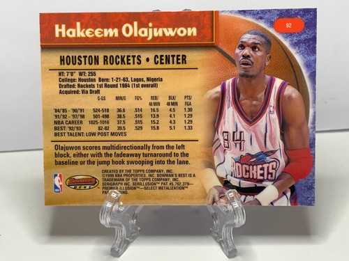 1998-1999 BOWMANS BEST BASKETBALL HAKEEM OLAJUWON #92 - 第 2/2 張圖片