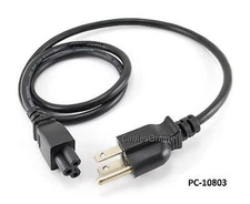 3ft Replacement 3-Pin Laptop/Notebook AC Power Cord / Cable, for 3-Prong Charger