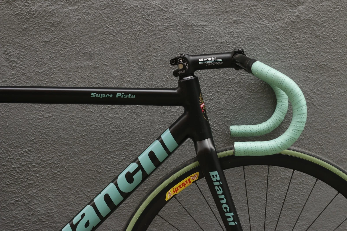 Bianchi Super Pista 53cm alloy with carbon fork track bike MINT