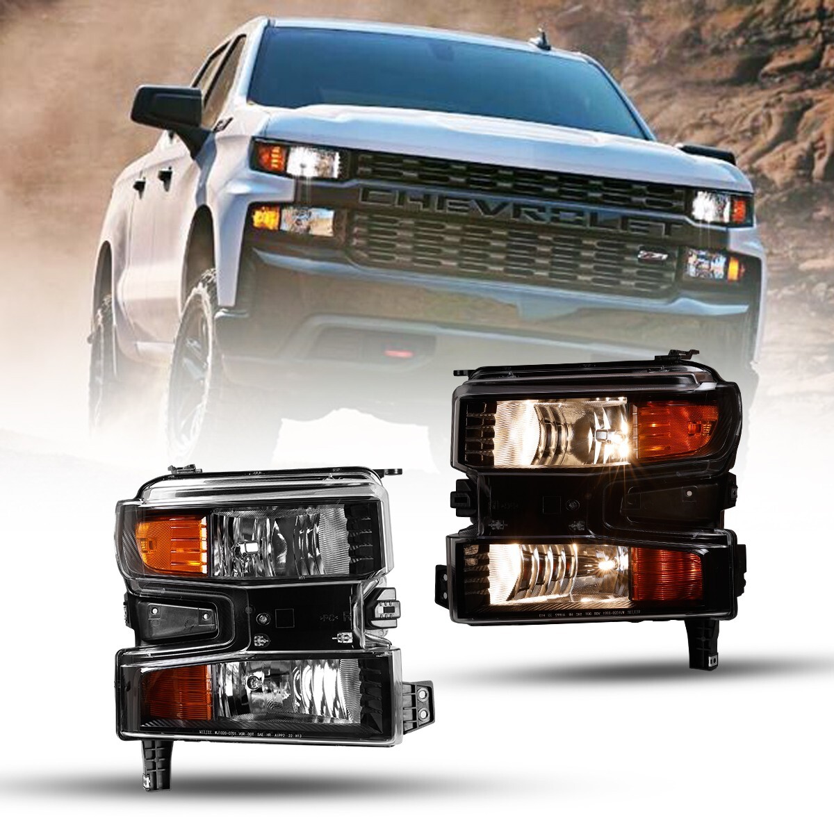 Headlamp Kit | Chevrolet Silverado 1500 CUSTOM LTD 2022 Headlamp Kit | Chevrolet Silverado 1500 CUSTOM LTD 2022