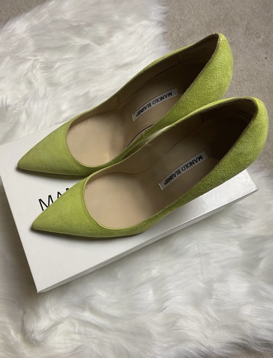 24SS new/Manolo Blahnik メイスリスエードパンプス Pumps Green 24SS new/Manolo Blahnik メイスリスエードパンプス Pumps Green