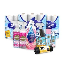 FabFinds Home Hero Essentials Bundle 10 Piece 54 rolls Toilet Paper