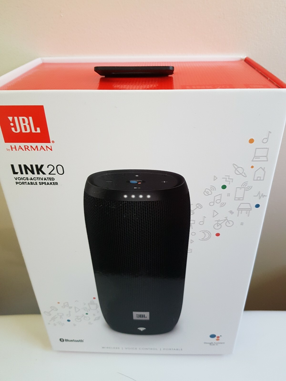 jbl link 20 portable speaker with google assistant