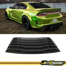 Fits 11-23 Dodge Charger Rear Window Louver Sun Shade Cover Unpainted Black  ABS