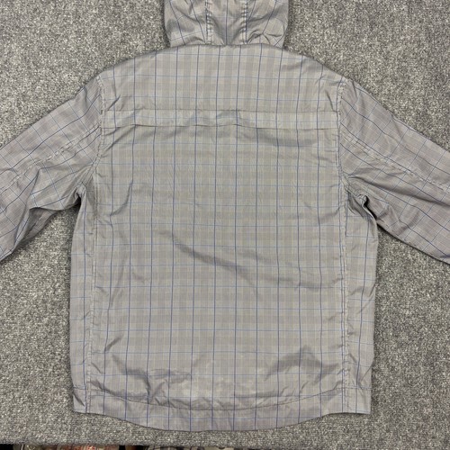 Springfield Original Jacket Mens Large Grey Plaid Windbreaker Hood Inner Pockets - Picture 14 of 24