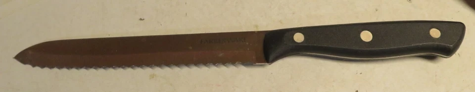 Cuchillo para pan Farberware acero inoxidable 10" 20G890 hoja dentada de 5,5" bonito usado Foto 2 de 4