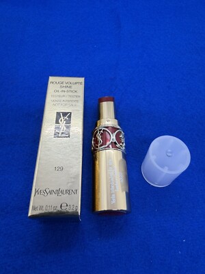YSL Rouge Volupte Shine Oil-in-Stick Lipstick oz, NIB #129