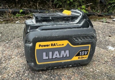 Personalisierte Akku Aufkleber für DeWalt 54V/18V 6Ah Flex Volt Akkus 1 Paar