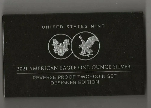 2021 American Eagle one ounce silver reverse proof two-coin set (21xj)