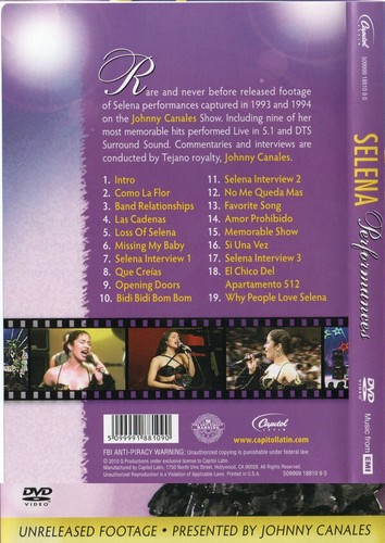 Selena - Performances, DVD, 2010 - Picture 2 of 2