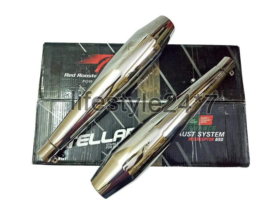 For "Int 650 & Gt 650 Royal Enfield" Red Rooster Performance Stellar Exhaust - Image 2 of 4