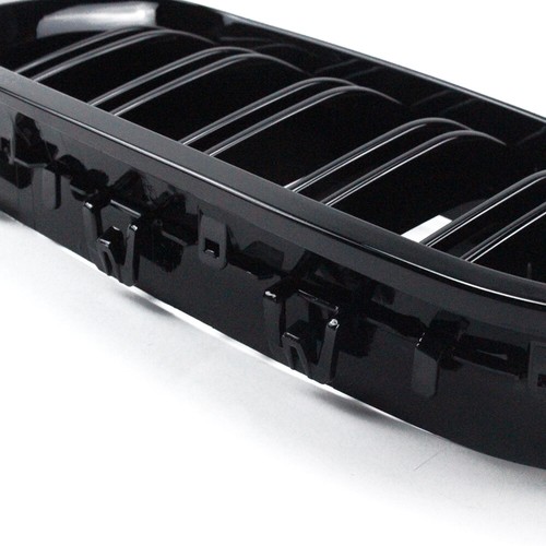 Dual Slats Front Grill for BMW 5 Series F10/F11 550i 535i 2009-2016 Glossy Black - Bild 7 von 12